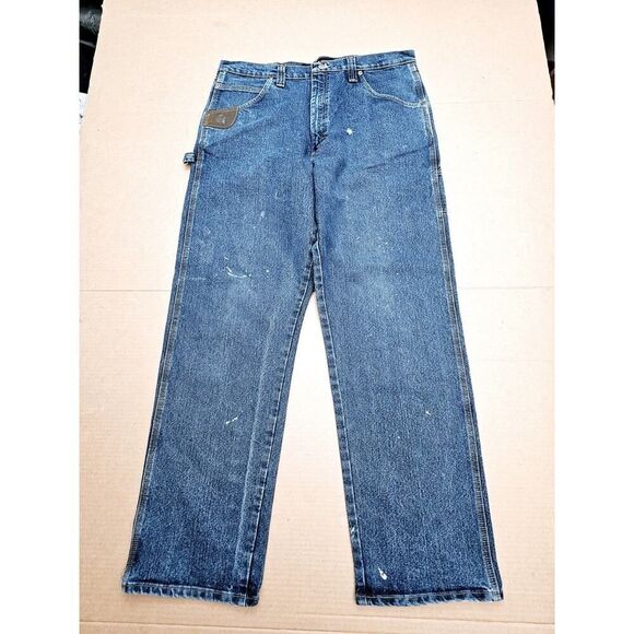 Wrangler Riggs Workwear Jeans Men's Size 38x34 Relaxed Fit Denim Pants - Picture 1 of 16